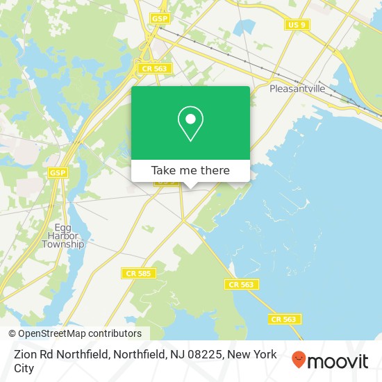 Mapa de Zion Rd Northfield, Northfield, NJ 08225