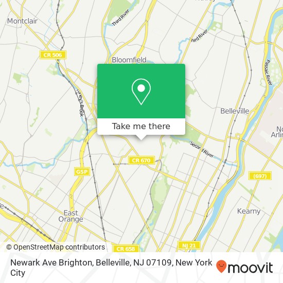 Newark Ave Brighton, Belleville, NJ 07109 map