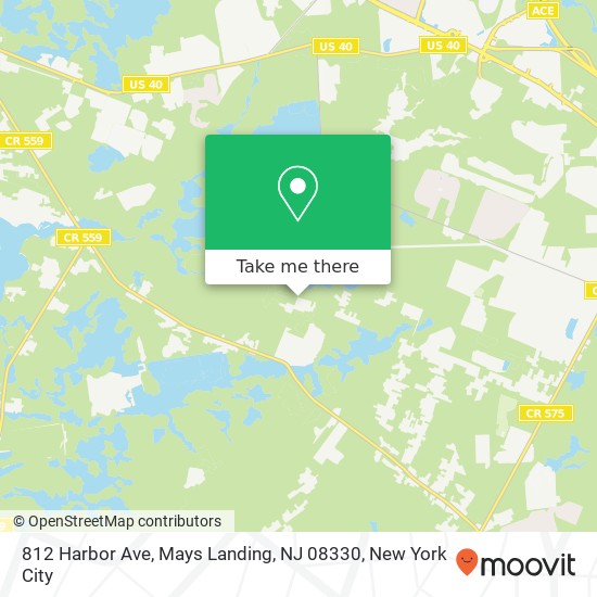 812 Harbor Ave, Mays Landing, NJ 08330 map