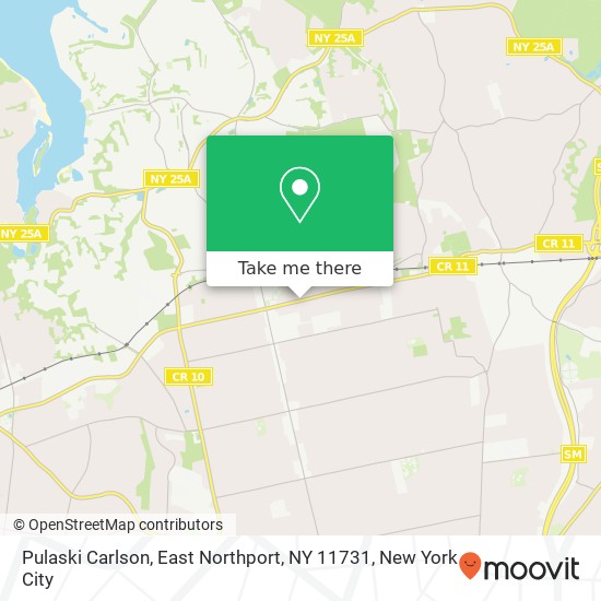 Mapa de Pulaski Carlson, East Northport, NY 11731