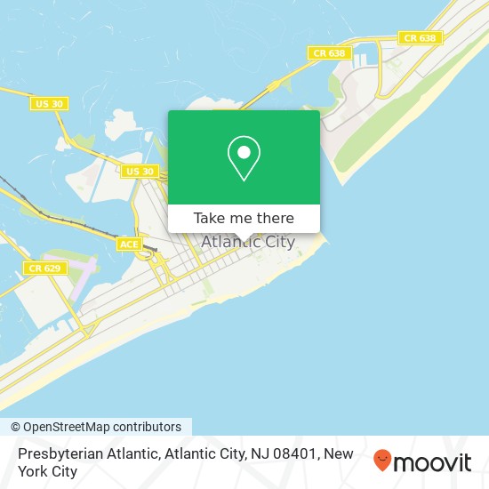 Mapa de Presbyterian Atlantic, Atlantic City, NJ 08401