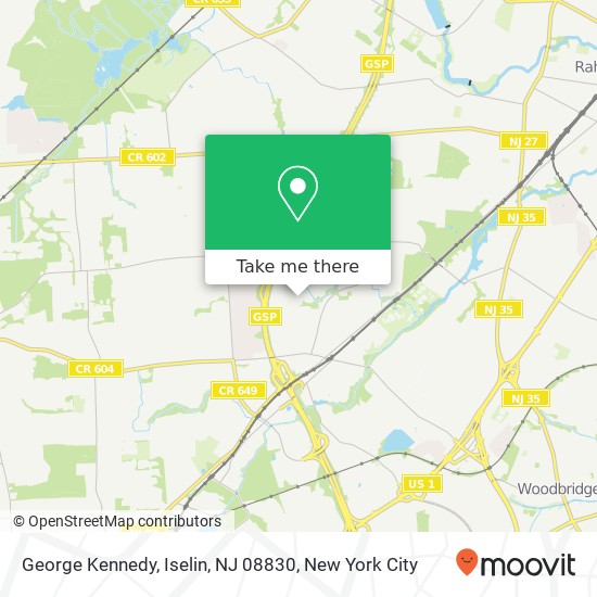 George Kennedy, Iselin, NJ 08830 map