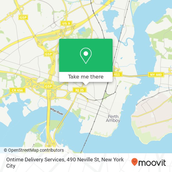 Mapa de Ontime Delivery Services, 490 Neville St