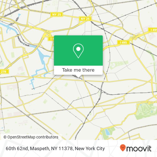 Mapa de 60th 62nd, Maspeth, NY 11378