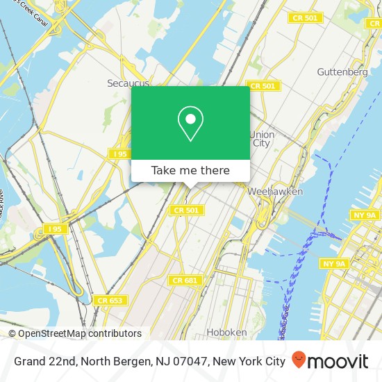 Mapa de Grand 22nd, North Bergen, NJ 07047