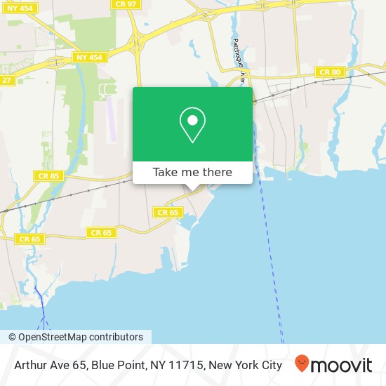 Arthur Ave 65, Blue Point, NY 11715 map