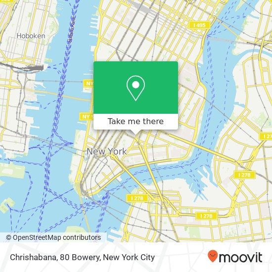 Chrishabana, 80 Bowery map