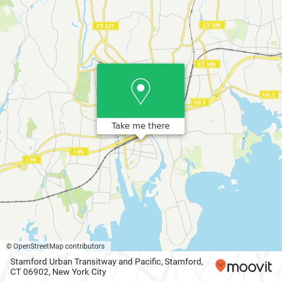 Mapa de Stamford Urban Transitway and Pacific, Stamford, CT 06902