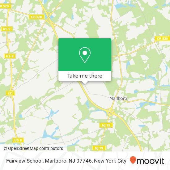 Mapa de Fairview School, Marlboro, NJ 07746