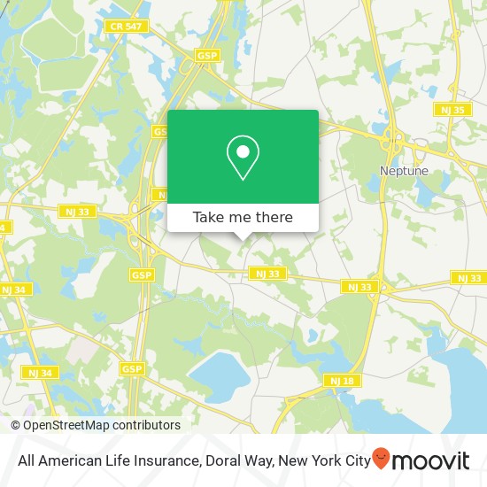 All American Life Insurance, Doral Way map