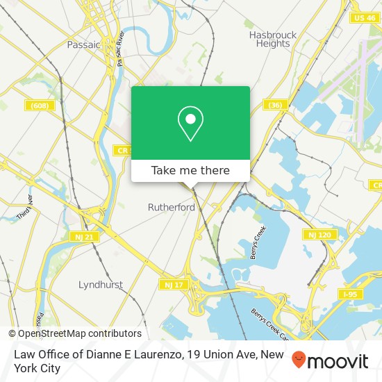Law Office of Dianne E Laurenzo, 19 Union Ave map