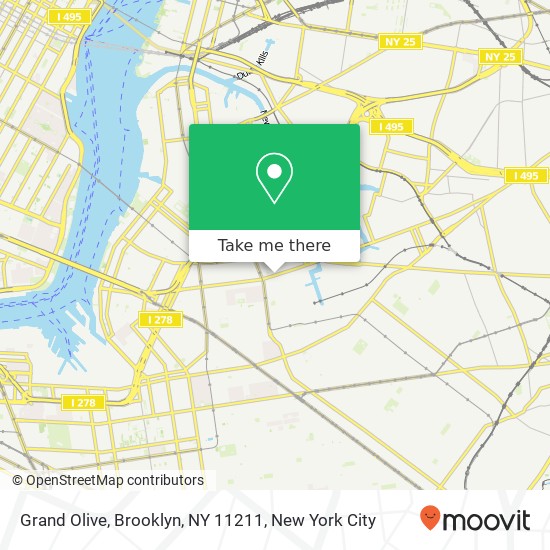 Mapa de Grand Olive, Brooklyn, NY 11211