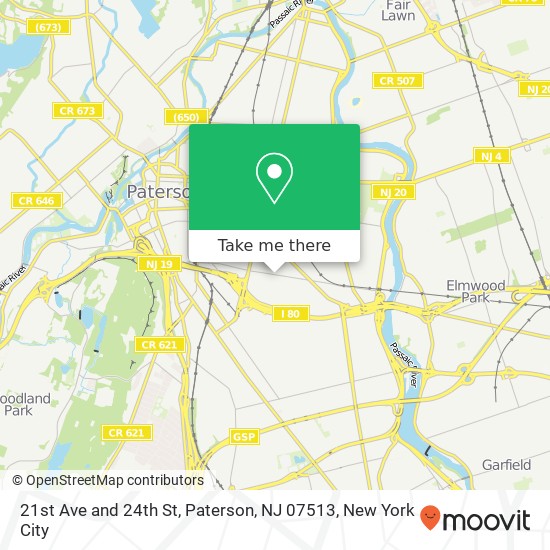 21st Ave and 24th St, Paterson, NJ 07513 map