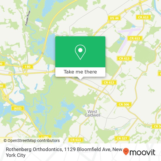 Mapa de Rothenberg Orthodontics, 1129 Bloomfield Ave
