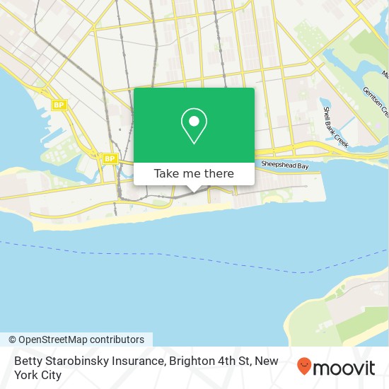 Betty Starobinsky Insurance, Brighton 4th St map
