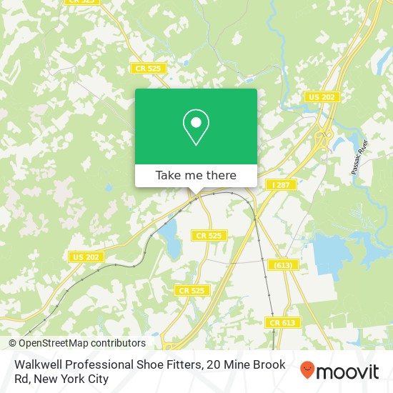 Mapa de Walkwell Professional Shoe Fitters, 20 Mine Brook Rd