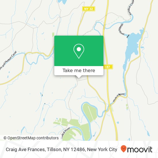 Mapa de Craig Ave Frances, Tillson, NY 12486