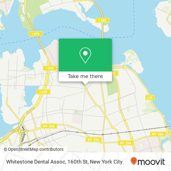 Whitestone Dental Assoc, 160th St map