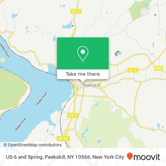 US-6 and Spring, Peekskill, NY 10566 map