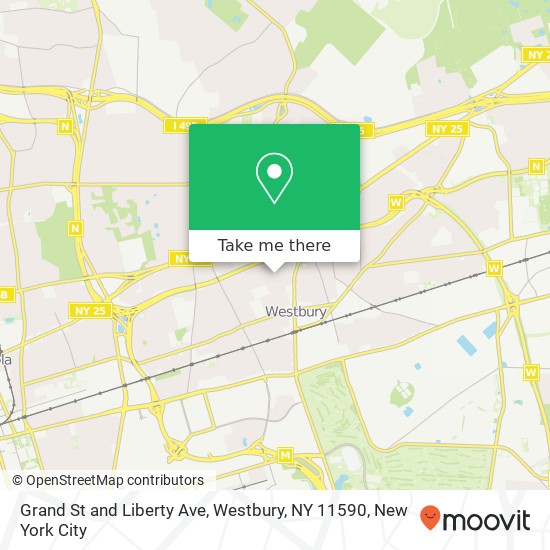 Mapa de Grand St and Liberty Ave, Westbury, NY 11590