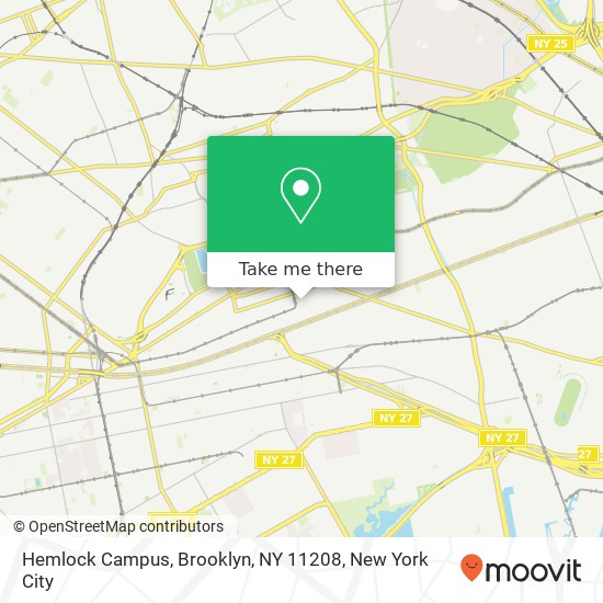 Mapa de Hemlock Campus, Brooklyn, NY 11208