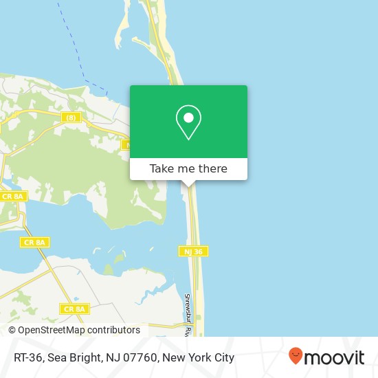 Mapa de RT-36, Sea Bright, NJ 07760