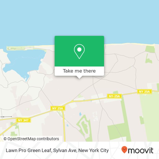 Mapa de Lawn Pro Green Leaf, Sylvan Ave