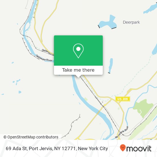 69 Ada St, Port Jervis, NY 12771 map