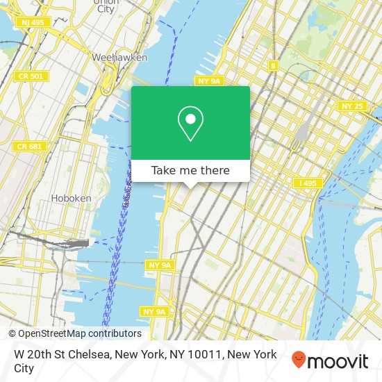 W 20th St Chelsea, New York, NY 10011 map