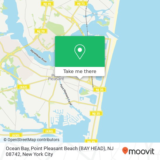 Ocean Bay, Point Pleasant Beach (BAY HEAD), NJ 08742 map