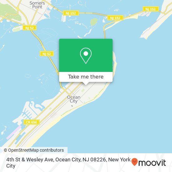 Mapa de 4th St & Wesley Ave, Ocean City, NJ 08226