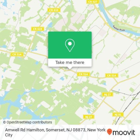 Mapa de Amwell Rd Hamilton, Somerset, NJ 08873