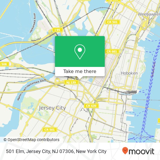 501 Elm, Jersey City, NJ 07306 map