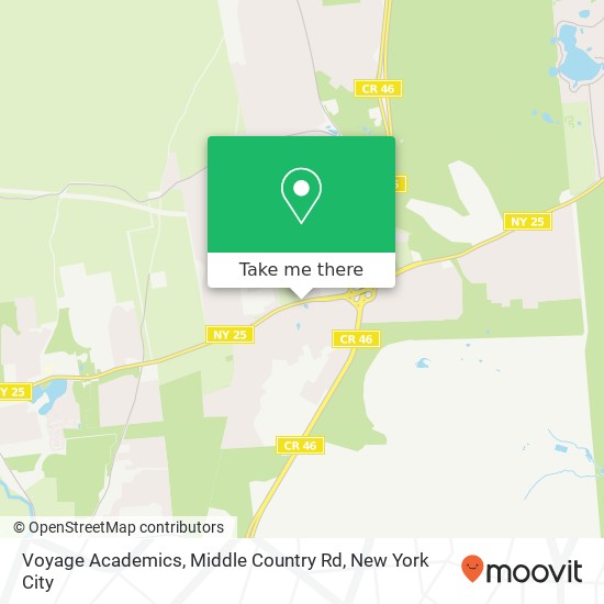 Mapa de Voyage Academics, Middle Country Rd