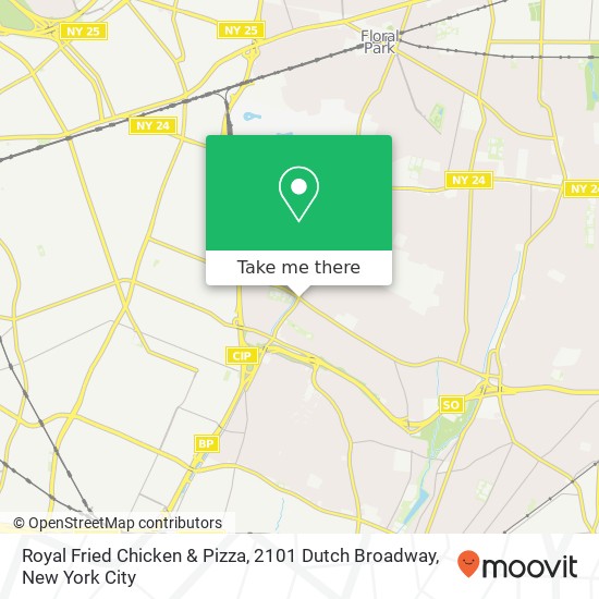 Mapa de Royal Fried Chicken & Pizza, 2101 Dutch Broadway