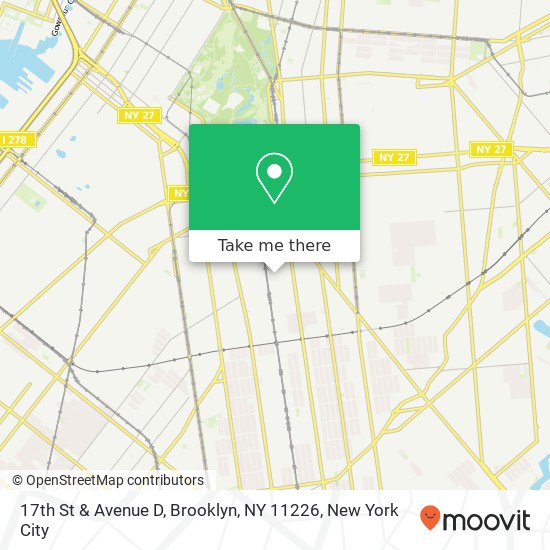 17th St & Avenue D, Brooklyn, NY 11226 map