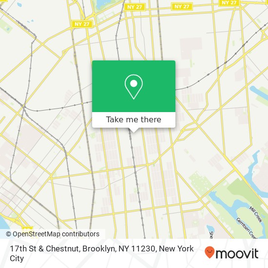17th St & Chestnut, Brooklyn, NY 11230 map