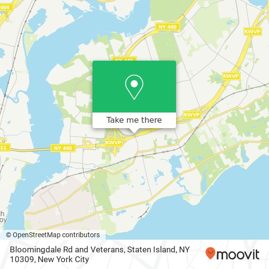 Mapa de Bloomingdale Rd and Veterans, Staten Island, NY 10309