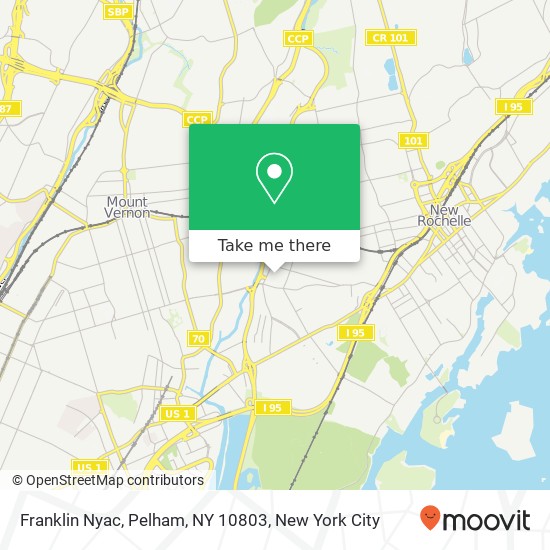 Mapa de Franklin Nyac, Pelham, NY 10803