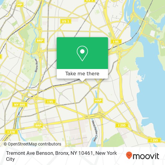 Tremont Ave Benson, Bronx, NY 10461 map