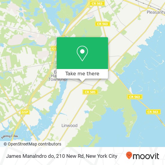 Mapa de James Manalndro do, 210 New Rd