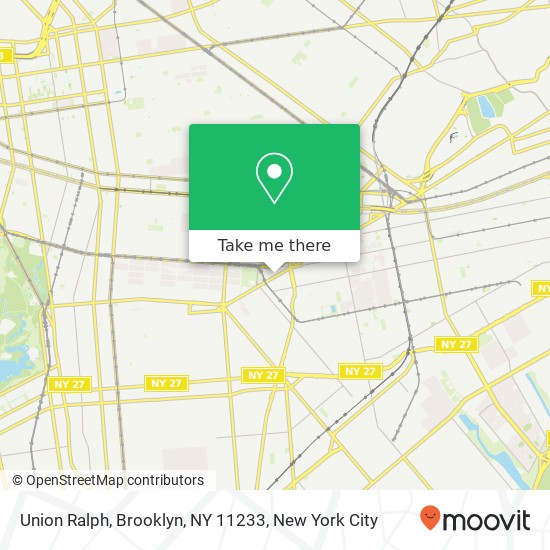 Mapa de Union Ralph, Brooklyn, NY 11233