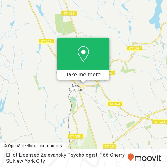 Mapa de Elliot Licensed Zelevansky Psychologist, 166 Cherry St