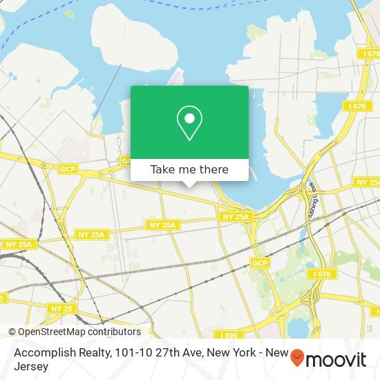 Accomplish Realty, 101-10 27th Ave map