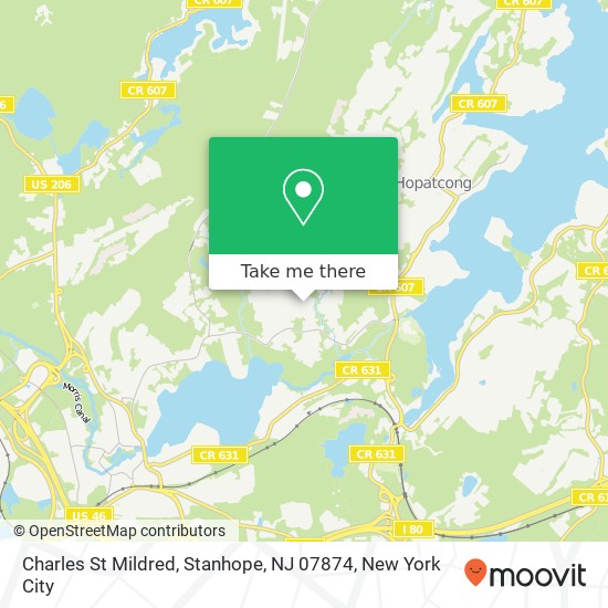 Mapa de Charles St Mildred, Stanhope, NJ 07874