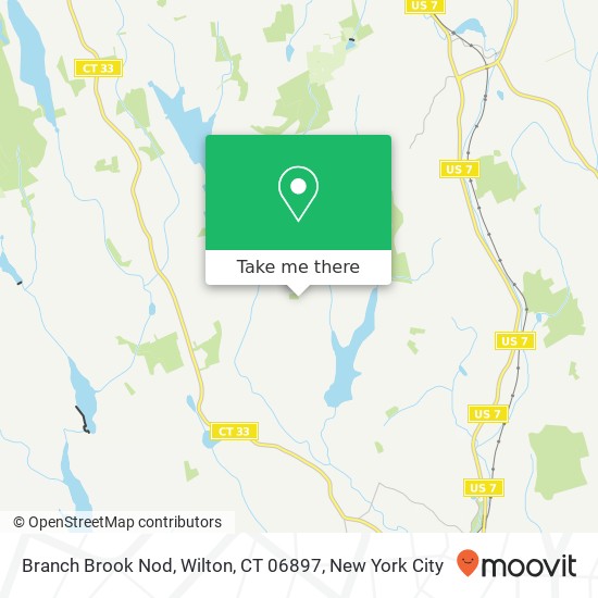 Mapa de Branch Brook Nod, Wilton, CT 06897