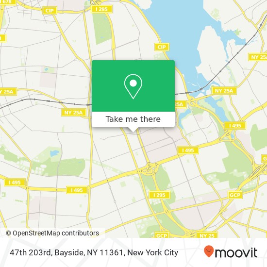 Mapa de 47th 203rd, Bayside, NY 11361