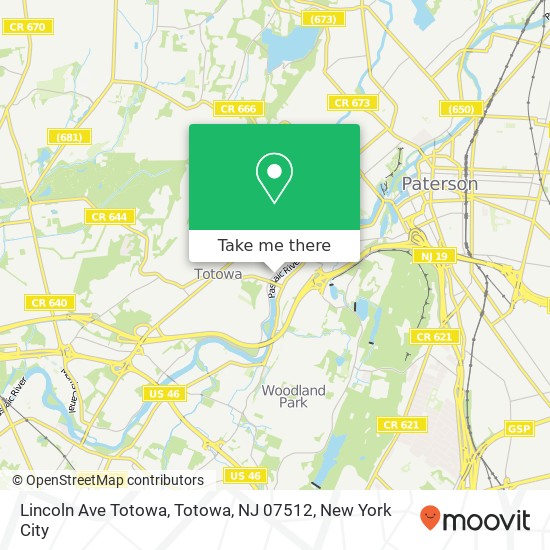 Mapa de Lincoln Ave Totowa, Totowa, NJ 07512