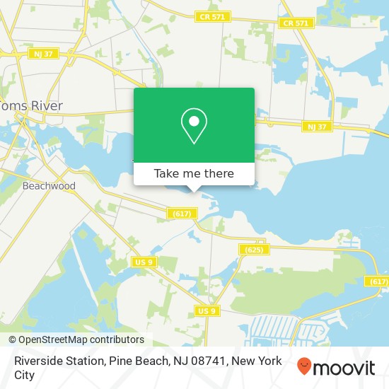 Mapa de Riverside Station, Pine Beach, NJ 08741