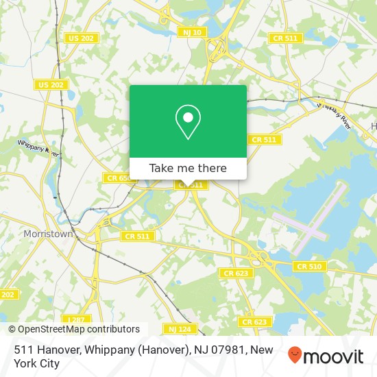 511 Hanover, Whippany (Hanover), NJ 07981 map